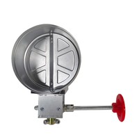 Válvula de Aire Redonda Manual para HVAC, Operada con Manivela, para Ductos de Aire Acondicionado, Control de Volumen de Aire Ajustable, Equipo de Ventilación