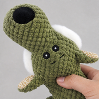 Jouet à mâcher pour chien en peluche de velours de maïs, motif dessin animé mignon, avec couineur, interactif, pour le nettoyage des dents, pour chiens de petite/moyenne taille, 3 styles animaux