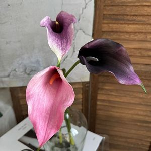 Fleur artificielle Calla Lily Jinxi, rose, jaune, violet, rouge rose, PVC réaliste, décoration de mariage, décoration de la maison, accessoire photo - Product Image 4