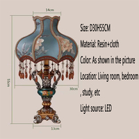 Lampe de table européenne luxueuse pour salon, chambre, bureau, villa, hôtels, LED, rétro, créative, lampe de chevet, lampe de bureau