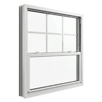 Ventana Corredera Vertical de Aluminio, Simple o Doble, con Doble Acristalamiento, Resistente al Viento y al Agua, para Casas Modernas