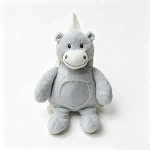 Peluche hippopotame personnalisée, Hippopotame en peluche, Peluche hippopotame grise, Peluche hippopotame à suspendre, Animal en peluche hippopotame - Product Image 1