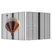 Panneau lumineux commercial programmable à écran d'affichage transparent intelligent LED d'extérieur durable pour façade publicitaire géant