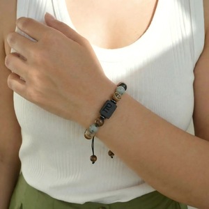 Conjunto de Pulseras Tejidas con Piedras Naturales de las Doce Constelaciones, Cuentas de Ojo de Tigre, Ajustables, Unisex, Regalo, Joyería - Product Image 2