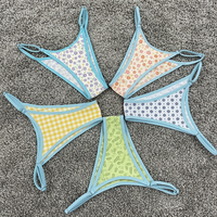 Maillots de bain deux pièces pour femmes, conçus sur mesure par le fabricant, multicolores, avec cordon de serrage réglable, tongs, bikini