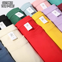 T-shirt en coton tricoté 230 g/m² 100 % coton, coupe classique, prélavé, léger, tendance pour hommes et femmes