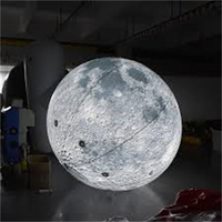 Ballon lumineux géant gonflable de type lune avec LED pour décoration extérieure commerciale de parc événementiel