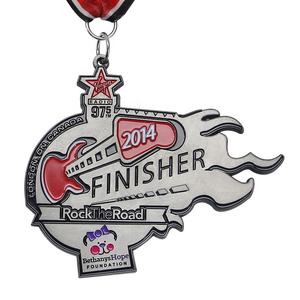 定制金属古董板Kagawaran跑步和自行车锦标赛第一名运动礼品纪念奖奖章 - Product Image 4