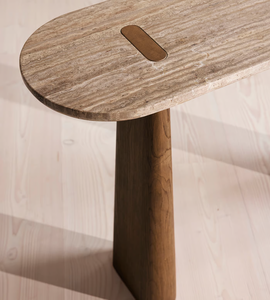 Mesa de Centro de Madera de Roble Macizo Moderna para Sala de Estar de Lujo Italiana, Diseño Elegante de Mesa Auxiliar - Product Image 2