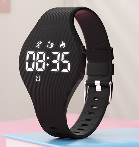 Kids LED Digital Fitness Tracker Watch Ages 5-15 Android Waterproof Silicone Band Pedometer Step Counter Alarm Clock