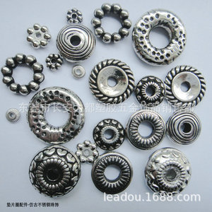 Lidu chuỗi hạt 7mm Spacer hạt Antique thép không gỉ hoa hình chuỗi DIY handmade Vòng đeo tay Vòng Cổ Phụ Kiện mat - Product Image 5