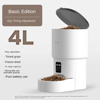 Distributeur automatique de nourriture pour animaux de compagnie 4L avec contrôle à distance Wi-Fi, programmable, pour chiens, style moderne et alimentation par batterie