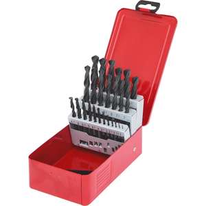 KS TOOLS Jeu de forets hélicoïdaux HSS-R dans coffret métallique, 25 pièces, 1-13mm - Product Image 1