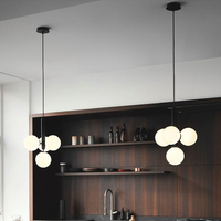 Moderne décoratif nordique maison hôtel luminaire d'intérieur de mariage boule pendentif lumière