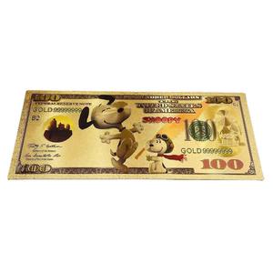 2026 Gran Venta Billete <span class=keywords><strong>de</strong></span> Colección <span class=keywords><strong>de</strong></span> Perro Beagle <span class=keywords><strong>de</strong></span> Dibujos Animados Estadounidenses, <span class=keywords><strong>5</strong></span> Diseños, Bañado en Oro <span class=keywords><strong>de</strong></span> 24K - Product Image 6
