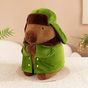 Nuevo <span class=keywords><strong>abrigo</strong></span> militar de Capybara, juguete de peluche de Capybara, muñeca de trapo bonita, almohada de regalo para niña, transfronteriza - Product Image 2