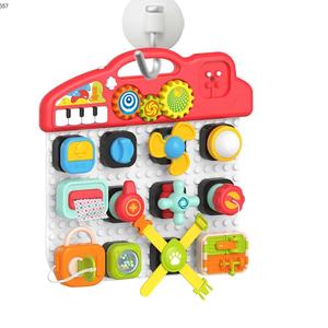 Enfant en bas âge Montessori cognitif illumination jeux éducatifs bébé activité sensorielle blocs musicaux en plastique occupé conseil - Product Image 4