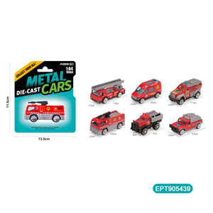 Et lega Mini Diecast giallo fuoco veicolo scorrevole auto da combattimento giocattolo di plastica per bambini piccoli Juguetes Camiones Camiones promozionali - Product Image 4