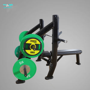 Hot Sell Commercial Flat <strong>Bench</strong> Press With <strong>Weight</strong> Storage Rack - Heavy Duty Gym Equipment - Product Image 5