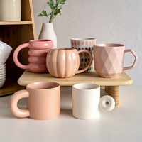 Mug à café en céramique vintage simple avec visage de chat mignon et oreilles blanches, idéal pour le petit-déjeuner, la tasse à thé, pour étudiants et usage domestique
