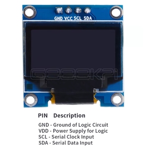 GeeekPi 0.96 英寸 OLED 屏幕模块 128*64 IIC SSD1306 适用于 Raspberry Pi 4 B / 3 B (+) / 2 B / Zero (W) / Beaglebone Black / - Product Image 4