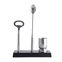 Ensemble d'outils de bar personnalisables en acier inoxydable et acrylique, écologiques, modernes, certifiés CE, avec support, vente en gros par Creation Factory