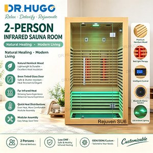 ห้องซาวน่าในร่มเชิงพาณิชย์ DR.HUGO Rejuven SU6 สำหรับยิมและศูนย์ฟิตเนส ห้องซาวน่าอินฟราเรดแบบฟาร์อินฟราเรดสำหรับ 2 คน ทำจากไม้เฮมล็อก - Product Image 2
