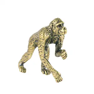 Artesanato feita de antigo puro cobre sólido enfeites de decoração de gorila macacos zodiacos.