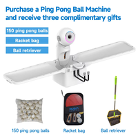 Nuevo Robot de Tenis de Mesa Portátil para Interiores con Red, Máquina de Ping Pong, Modelo Universal, Ajuste de Rotación de Pelota, Control por Aplicación, Entrenamiento