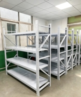 Étagère industrielle robuste de 300 kg, rayonnage en acier de 500 kg avec poutres anti-collision doubles