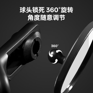 Rétroviseur de vélo LiLioo en acier inoxydable, rotation à 360 degrés, fixation sur guidon, utilisation pour vélo de route, lentille convexe - Product Image 3