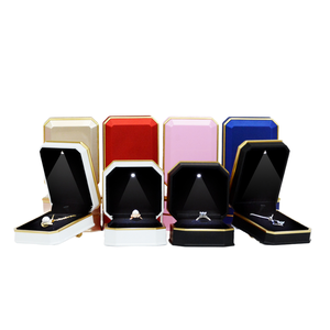 FORTE Luxury Handmade Custom Logo Color LED Jewelry Packaging Paint Ring Box and Pendant Box with LED Light - Product Image 2