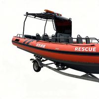 Bateau pneumatique rigide de luxe pour 14 personnes, coque en aluminium, 24,6 pieds, PVC Mehler avec cabine à toit rigide, pour le sport, fabrication OEM/ODM en Chine