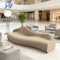 Banc en bois moderne et écologique, durable pour l'extérieur, chaise d'attente pour patio public, hôpital, école, salon, hôtel, bureau, jardin de luxe