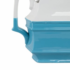 Vaso in Ceramica Design Moderno Blu e Bianco, Decorativo per Soggiorno e Camera da Letto, Stile Unico - Product Image 6