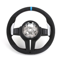 Volant semi-cuir avec boutons bleus M1 M2 pour BMW F01 F07 F10 F11 F15 F16 F20 F22 F30 F31 F32 F34 F36 M3 F80 M4 F82