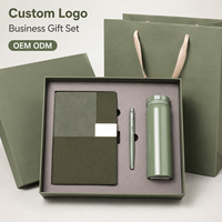 Kit Cadeau d'Affaires Personnalisé A5, Carnet Premium & Mug Isotherme, Couverture en Cuir, Cadeau Annuel d'Entreprise en Gros