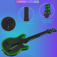 Nuevo controlador de guitarra inalámbrico para Xbox One/PC 2,4G Plug Play Gaming Guitar RGB Lights para Rock Band & Rhythm Games