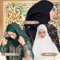 Vente chaude Nida Twill Satin Tissu 100% Polyester Jet Dames Abaya Écologique Stretch Mémoire Accessoires pour les Filles Saoudiennes