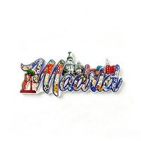 Aimant de réfrigérateur en résine 3D, motif couple dansant flamenco, robe à pois rouges, fleur d'Espagne, pour patio, vente en gros