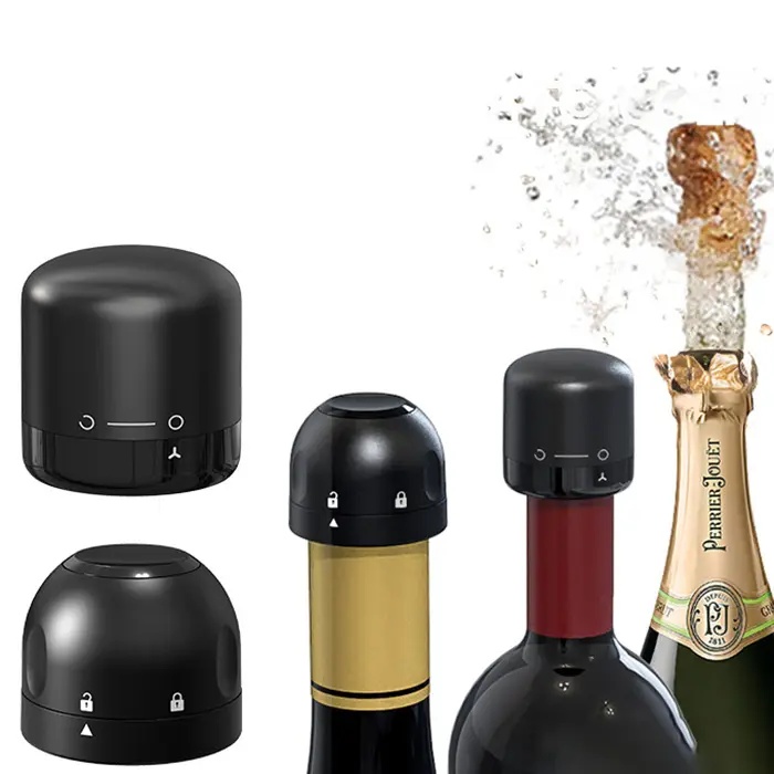 Novos produtos 2024 logotipo personalizado mini silicone champanhe tampa seladora tampas de garrafa de vinho rolha