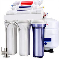 Prix d'usine, purificateur d'eau par osmose inverse 75G à 5 étages, pour utilisation domestique sous l'évier, hôtel, extérieur, réservoir de 3,2G