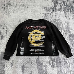 MT1547 <span class=keywords><strong>Maglietta</strong></span> <span class=keywords><strong>Termica</strong></span> Oversize a Maniche Lunghe <span class=keywords><strong>Nera</strong></span> con Stampa Personalizzata, Effetto Lavaggio Acido e Aspetto Vissuto, Stile Streetwear - Product Image 1