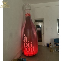 Bouteilles gonflables avec éclairage LED, modèles de bouteilles de champagne gonflables sur mesure pour la publicité gonflable