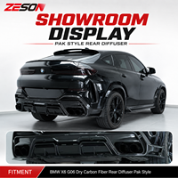 Diffuseur de pare-chocs arrière en fibre de carbone sèche ZESON style PAK pour BMW X6 G06 Pre-LCI LCI