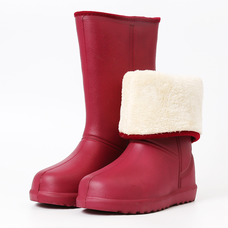 Высококачественные оригинальные ботильоны из хлопка с меховой подкладкой, теплые сапоги, зимние женские резиновые сапоги