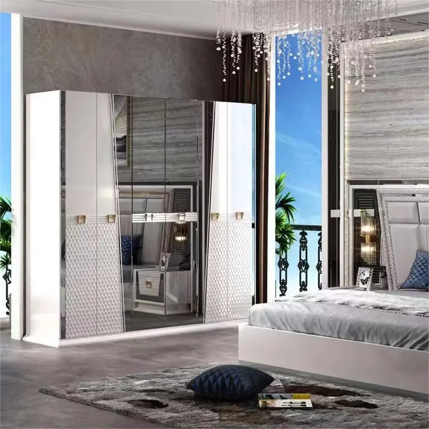Türk tasarımcı stilleri moda en iyi fiyat yatak odası mobilya setleri toptan mobilya en popüler yatak odası mobilya setleri