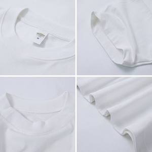 Camiseta Oversize de Algodón Peinado para Hombre, 300 g/m², Cuello Redondo, <span class=keywords><strong>Manga</strong></span> <span class=keywords><strong>Corta</strong></span>, Logotipo Personalizado, Talla Americana, Estilo Urbano, Verano, Casual - Product Image 3