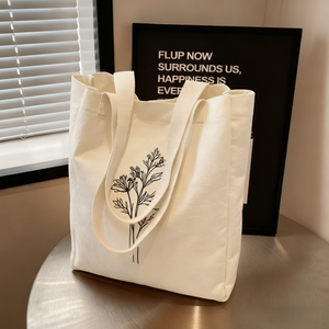 Wiederverwendbare Umweltfreundliche Taschen Großhandel Anpassbares Logo Muster Mini für Frauen Hochwertige Baumwoll-Canvas-Tragetasche - Product Image 3