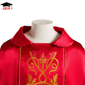 Robe de prêtre d'église, robe religieuse, chasuble, broderie, manches longues, couleur - Product Image 4